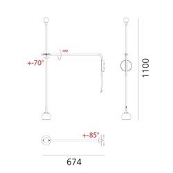 Artemide Ixa Arm Plug wall lamp