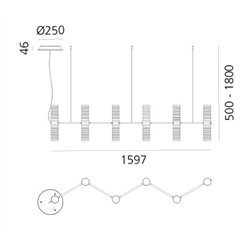 Artemide Zephyr Linear suspension lamp