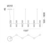 Artemide Zephyr Linear suspension lamp