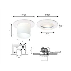 Louis Poulsen Ah Mini Long Ceiling Lamp