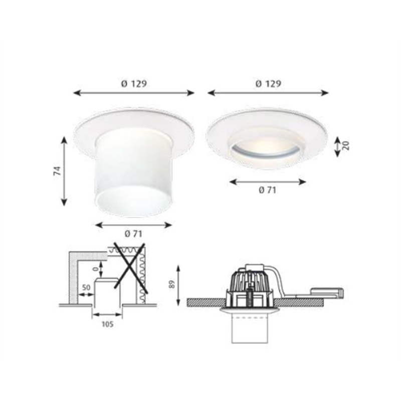 Louis Poulsen Ah Mini Kort Plafondlamp