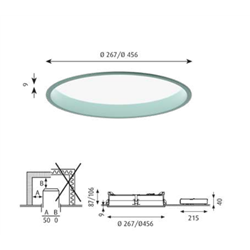 Louis Poulsen Lp Circle Recessed ⌀450 Ceiling Lamp