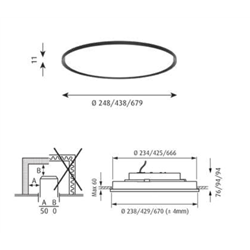Louis Poulsen Lp Slim Round Recessed ⌀680 Ceiling Lamp
