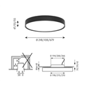 Louis Poulsen Lp Slim Round Semi Recessed ⌀680 Plafondlamp
