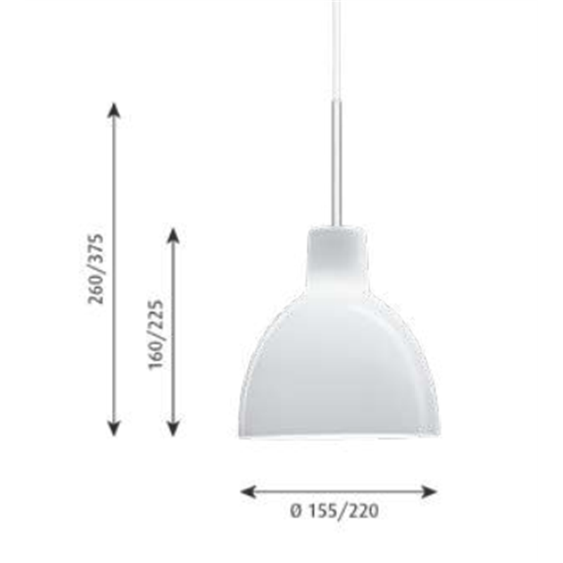 Louis Poulsen Toldbod 155Op220 Glass Pendant ⌀220 Hanglamp