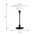 Louis Poulsen Ph 3½-2½ Glass Table Tafellamp