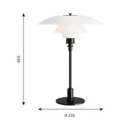 Louis Poulsen Ph 3½-2½ Glass Table Table Lamp