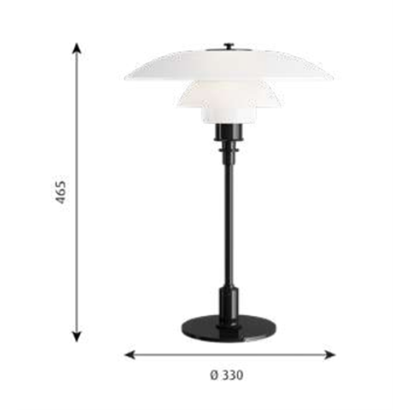 Louis Poulsen Ph 3½-2½ Glass Table Tafellamp