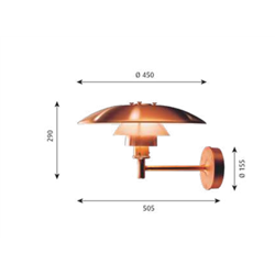 Louis Poulsen Ph Wall Ceiling Lamp / Wall Lamp