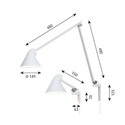 Louis Poulsen Njp wall bracket long 