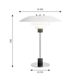 Louis Poulsen Ph 4/3 Table Table Lamp