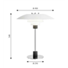 Louis Poulsen Ph 4½-3½ Glass Table Table Lamp