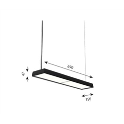 Louis Poulsen Lp Slim Box Suspended Pendant Lamp