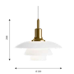 Louis Poulsen Ph 3½-3 Glass Pendant Pendant Lamp