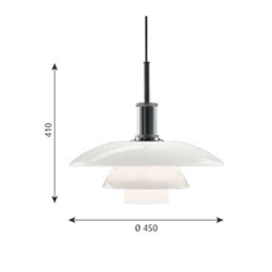 Louis Poulsen Ph 4½-4 Glass Pendant Pendant Lamp