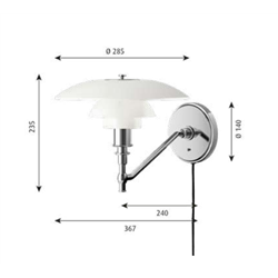 Louis Poulsen Ph 3/2 Wall Wall Lamp