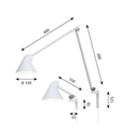 Louis Poulsen Njp Wall Korte arm Met snoer / Zonder muurdoos Wandlamp