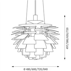 Louis Poulsen Ph Artichoke ⌀720 Pendant Lamp