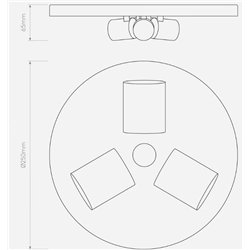 Astro 3-Way Plate ceiling lamp