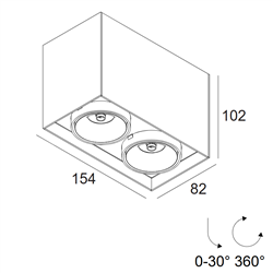 Delta Light Minigrid 67 On 245 ceiling lamp