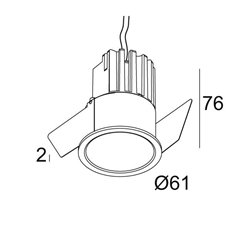 Delta Light MINI DEEP RINGO II Recessed spot