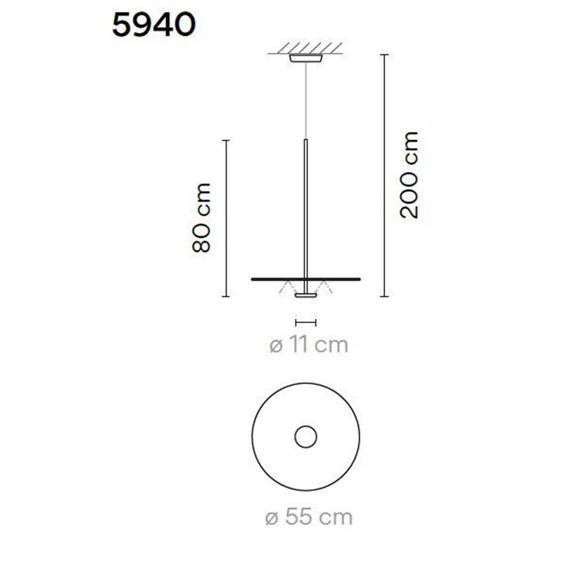Vibia Flat 1X 55 Extended hanglamp