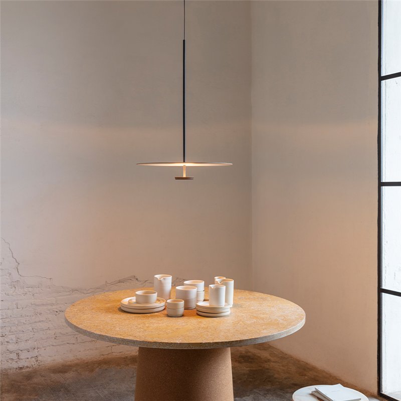 Vibia Flat 1X 55 Extended - 5940 hanglamp - 3500K - Wit - Outlet