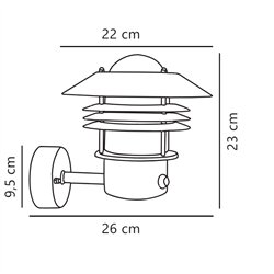 Nordlux Vejers Sensor [IP54] wall lamp - Outdoor