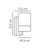 Nordlux Tin Maxi Down [IP54] wall lamp - Outdoor