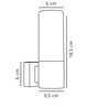 Nordlux Tangens Up 18 [IP44] wall lamp
