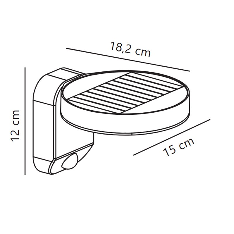Nordlux Rica Solar Rond Sensor [IP44] Wandlamp - Outdoor
