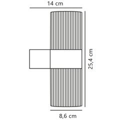 Nordlux Kyklop Ribbel [IP54] wall lamp - Outdoor