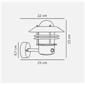 Nordlux Blokhus Sensor [IP54] Wandlamp - Outdoor