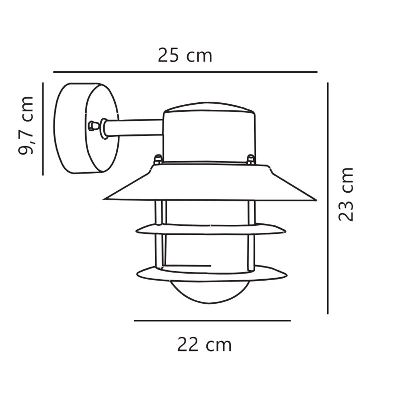 Nordlux Blokhus Down [IP54] Wandlamp - Outdoor