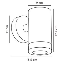 Nordlux Birk Down [IP44] wall lamp - Outdoor