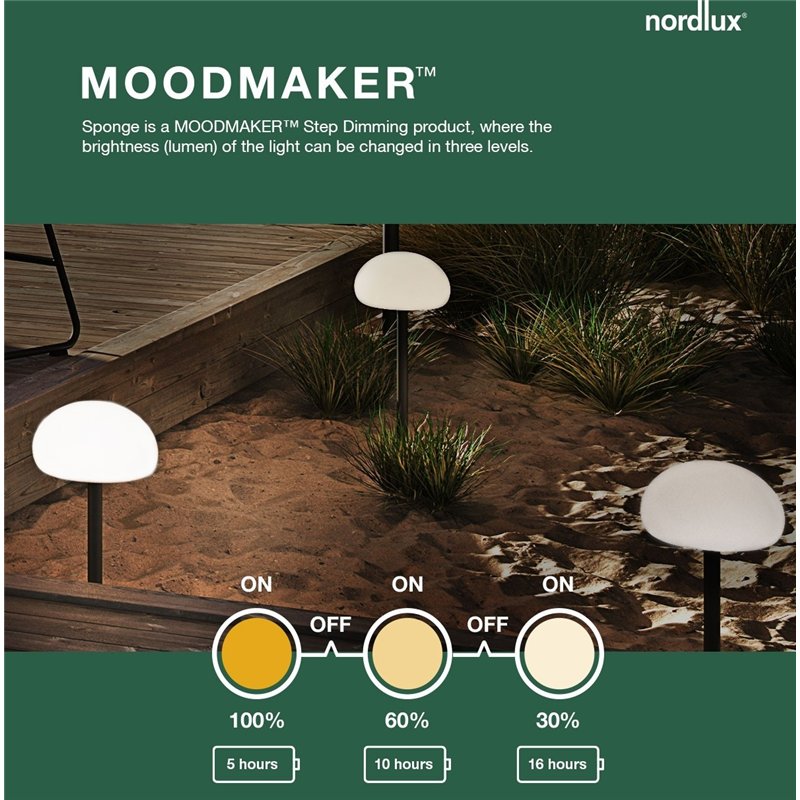 Nordlux Sponge 34 [IP65] 3-step Dim Battery Tafellamp