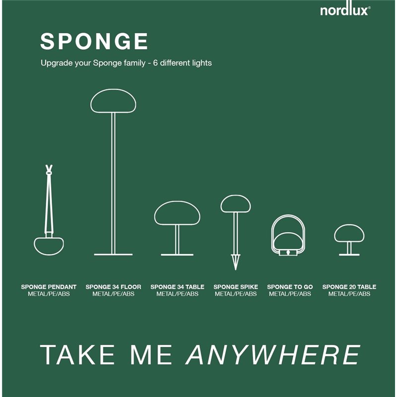 Nordlux Sponge 34 [IP65] 3-step Dim Battery Tafellamp