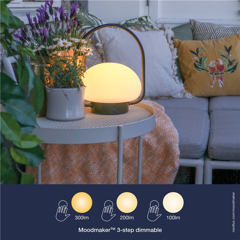 Nordlux Sponge 20 To Go [IP65] 3-step Dim Battery Tafellamp