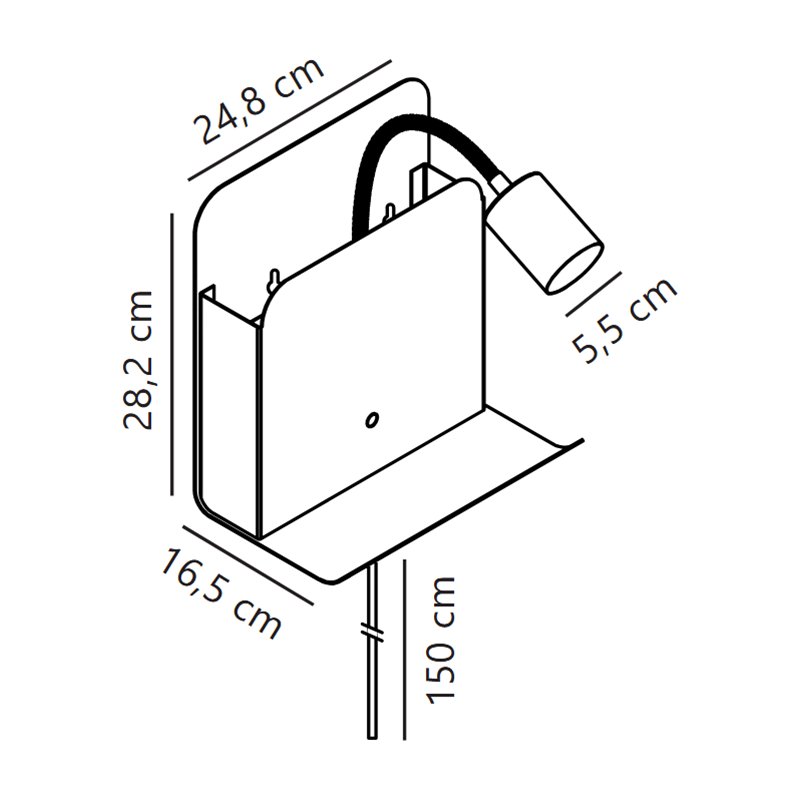 Nordlux Roomi USB Wandlamp