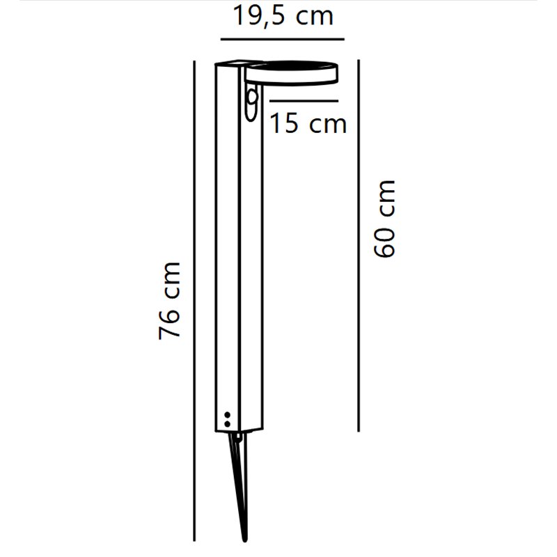 Nordlux Rica 60 Solar Rond Sensor [IP44] Tuinpaal - Outdoor