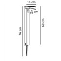 Nordlux Rica 60 Solar Rechthoek Sensor [IP44] Tuinpaal - Outdoor