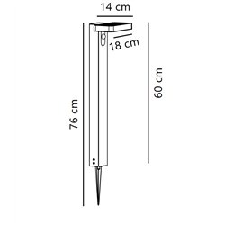 Nordlux Rica 60 Solar Rectangle Sensor [IP44] garden lamp - Outdoor