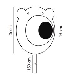 Nordlux Bruna Bear wall lamp