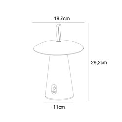 Nordlux Ara 20 To Go [IP54] 3-step-Dim Battery table lamp - Outdoor