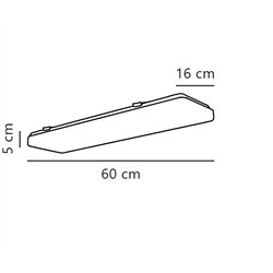 Nordlux TRENTON 23 ceiling light 23W/120°, non-dimmable, IP20 white ceiling lamp