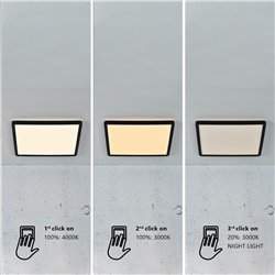 Nordlux Oja Square 29 [IP54] 3-step 3000/4000K ceiling lamp