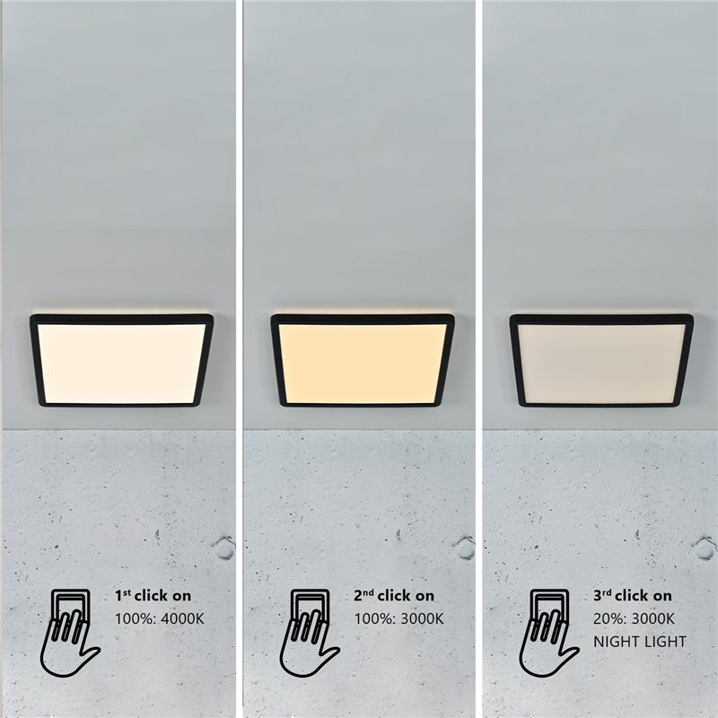 Nordlux Oja vierkant 29 [IP54] 3-step 3000/4000K Plafondlamp