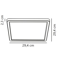 Nordlux Oja Square 29 3-step 3000/4000K ceiling lamp