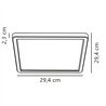 Nordlux Oja Square 29 3-step 3000/4000K ceiling lamp