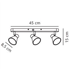 Nordlux Eik 9 -3 ceiling lamp
